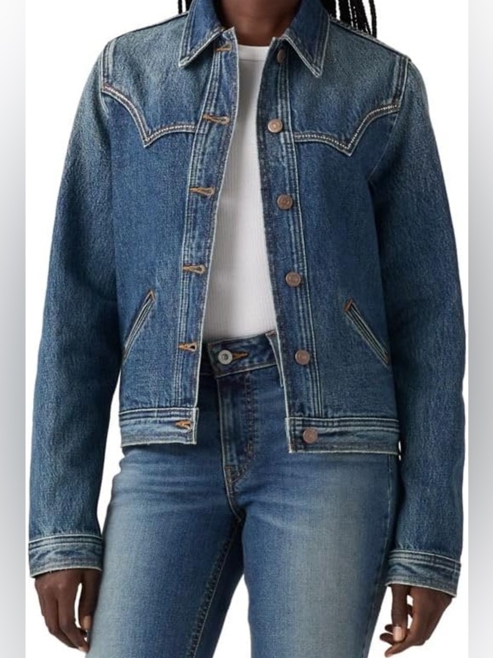Levi's Blue Denim Jacket with Button Front